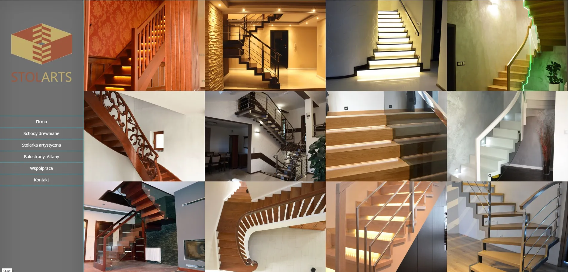 Strona www STOLARTS – schody drewniane Rzeszów